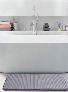 Fluffy Non-Slip Microfiber Bathroom Rug 50x70cm - 鏽棕色 - 查看 2