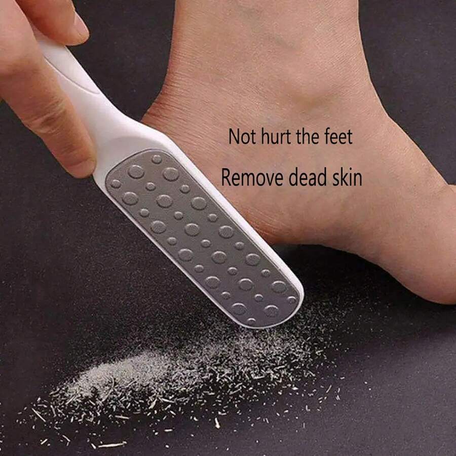 1pc Foot File With Wooden Handle, Double Sided Callus Remover For Heel ...