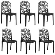 SP Berner Set Of 6 Anthracite Flora Chairs. Free Shipping In 24/72h - Multicolor - View 1