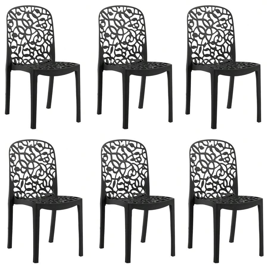 SP Berner Set Of 6 Anthracite Flora Chairs. Free Shipping In 24/72h - Multicolor - View 1