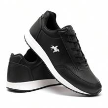 Polo Vili Men's Casual Sneakers Original White - 黑與白 - 查看 3