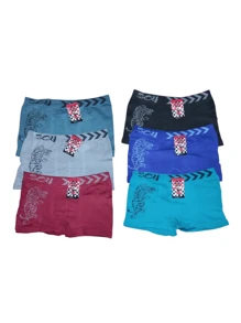 6 Piezas De BOXER JUVENIL (Hombre). Los Colores Y Diseños Se Envían Al Azar, Dependiendo Inventario - Multicolor - Ver 4