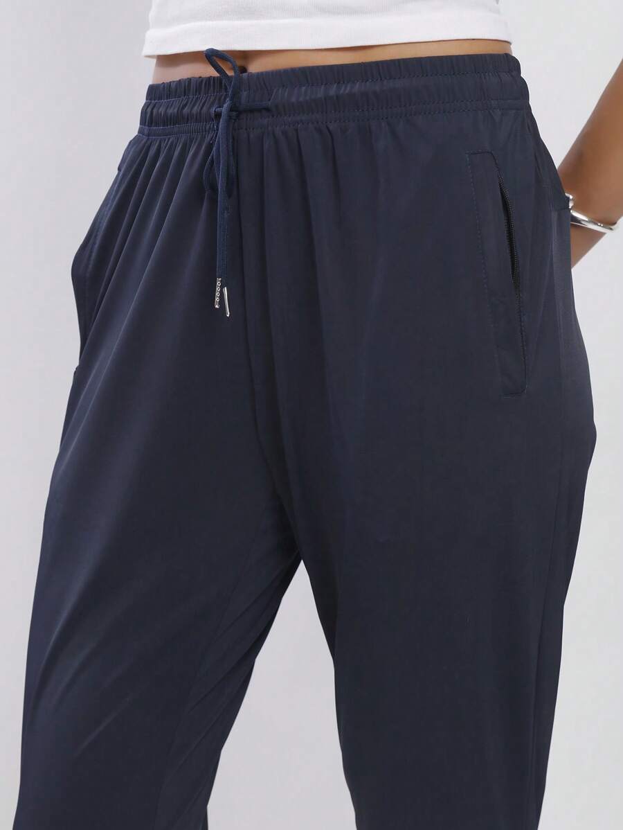 WOMEN'S PANTS, ELASTIC SPORTY - Azul lavado medio - Ver 1