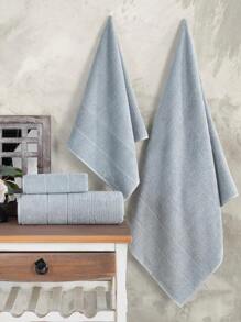 | Zeynep Textile Royalty | Luxurious 4-Piece Towel Set | 70*140 2pcs + 50*90 2pcs - Grey - View 2