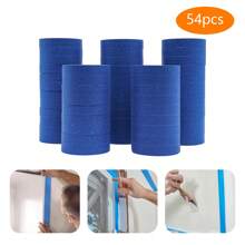 kangten 54 Rolls Blue Masking Tape Decorators Artist Tape With Sharp Lines For Painting, 54 Rolls Painter's Tape 2.4cm X 55 M - Blue - View 8