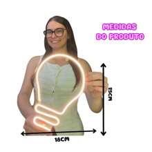 Luminária De Parede Lampada Neon Led Decoração Luz 110/220V