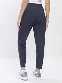 WOMEN'S PANTS, ELASTIC SPORTY - Azul lavado medio - Ver 4