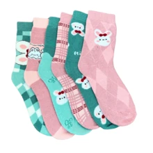 Women's Animated Mid-Calf Socks Pack Of 12 Pairs Wholesale Ye Store - 彩色 - 查看 2
