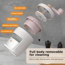 Máquina de rasurador de hielo Manual de hielo afeitado Manual de hielo BPA Free Ice Shaver Maker portátil de hielo triturado con fabricante de cono de nieve de manivel - aleatorio - Ver 5