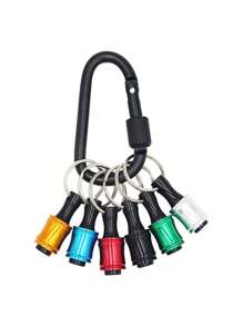 6 Pcs Bit Holder 1/4 Inch Hex Shank Screwdriver Bits Holder Extension Bar Keychain Screw Adapter Drill Change Hand Held Screwdrivers Drill Bits Holder Portable