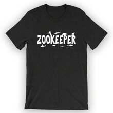 Unisex Zookeeper T-Shirt Zookeeper Shirt - 黑色 - 查看 1