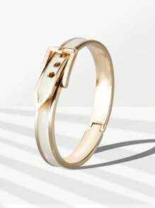 1 pezzo Braccialetto a fascia placcato oro con decoro in smalto a goccia per donne