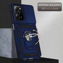 Evephones [3 In 1] Military Style Rugged Case Camshield For Redmi Poco Mi Case Modern Style + 9D Screen Protector Kit And Camera Lens Tempered Glass Anti-Scratch HD - 藏蓝色 - 查看 6