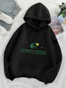Community Bridges Large Logo Big Size Women Hoodie Supporting Social Justice Women Charity Fundraiser For Nonprofit Social Change