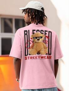 Men T-Shirts - 淺粉色 - 查看 4