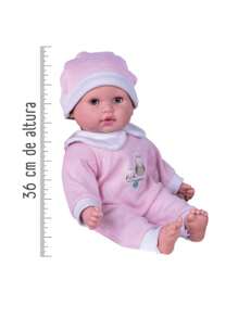 Boneca bebê corpo de pano abre e fecha os olhos coleção te amo