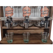 Cachaça Drinks Shots Wall Countertop Three Bottles Pingometer - Pine - View 5