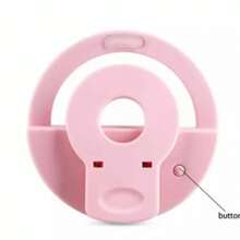 Portable Luminous Ring Mini Ring Light LED Selfie For Cell Phone With USB Cable Colors Sent Randomly - 彩色 - 查看 8