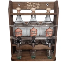 Cachaça Drinks Shots Wall Countertop Three Bottles Pingometer - Pine - View 3