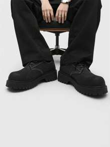 Men's Thick Sole Derby Shoes, Original Design Big Head Shoes, British Style Casual Sneakers, Suitable For Teen Summer Casual, Outdoor Athletic, Vacation Travel, Graduation Gifts, Birthday Dress Accessories - Multicolor - View 13