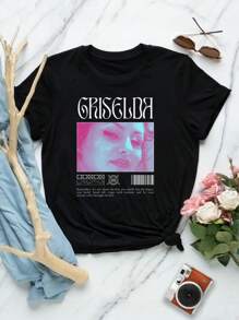 Griselda Blanco Streetwear Aesthetic Tee - Lovers' Colombian Cartel Fashion T-Shirt For Women - Black - View 1