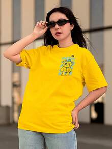 Men T-Shirts - 黃色 - 查看 5