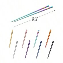 Personalized 304 Stainless Steel Chopsticks Set - Custom Engraved Names - Perfect For Weddings, Holidays, And Housewarming Gifts - Stylish And Durable Dining Accessory - Available In Various Vibrant Colors - Ideal For Special Occasions And Everyday Use