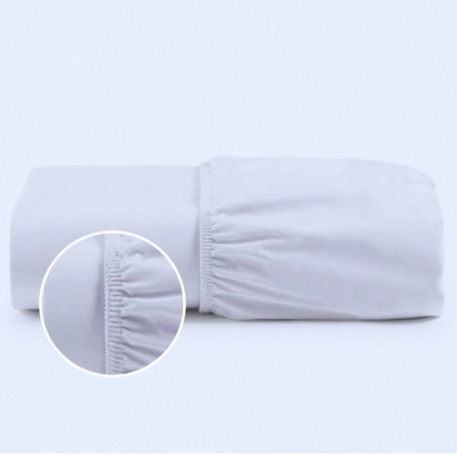 Single Fitted Sheet With 400 Thread Count Elastic - White - View 1