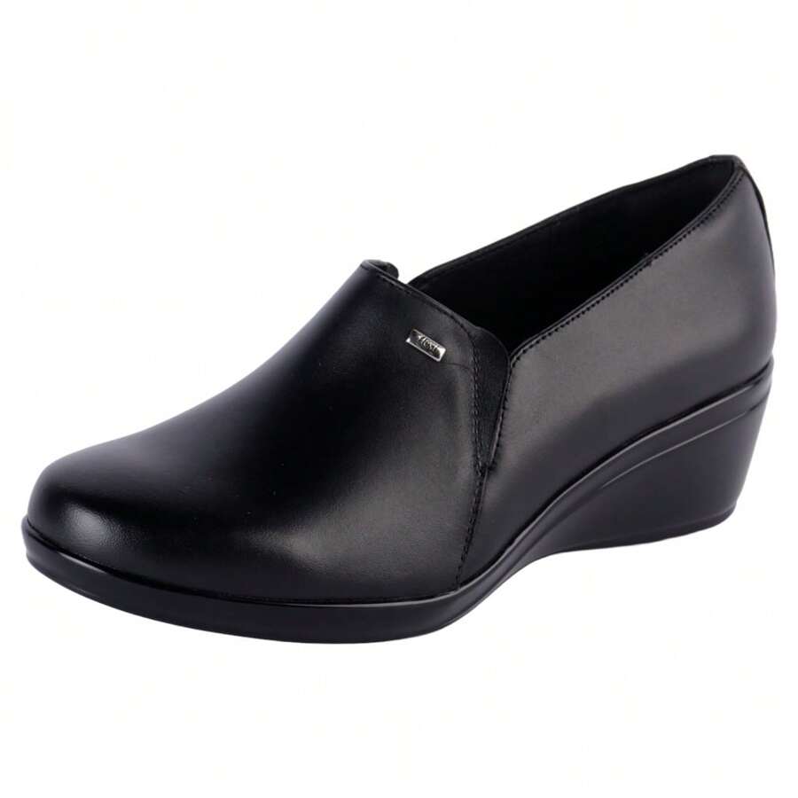 Fratello Select Fratello zapatos tipo confort para mujer 45234 color negro, ideales para un estilo profesional y casual, perfectos para el trabajo, reuniones o actividades diarias, zapatos confort mujer, calzado negro cómodo, zapato con cuña, estilo profesional casual - Negro - Ver 1