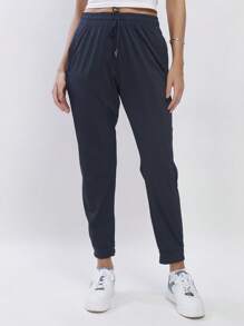 WOMEN'S PANTS, ELASTIC SPORTY - Azul lavado medio - Ver 5