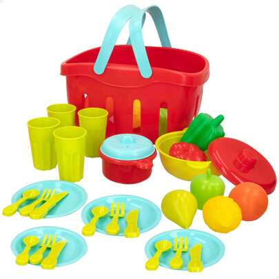 Color Baby Cesta de comida de brinquedo e artigos para o lar 36 peças Cores ✅ Entrega 24/48h para Espanha (continental)