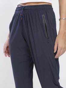 WOMEN'S PANTS, ELASTIC SPORTY - Baby Blue - View 3