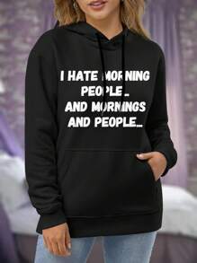 I Hate Mornings People (Funny Lazy Big Size Women Hoodie Hoodie For Women) - Nap Lover!