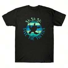 Turtles The Turtle 's T-Shirt Saying SKSKSK Funny  Vintage Navy Save - Black - View 1