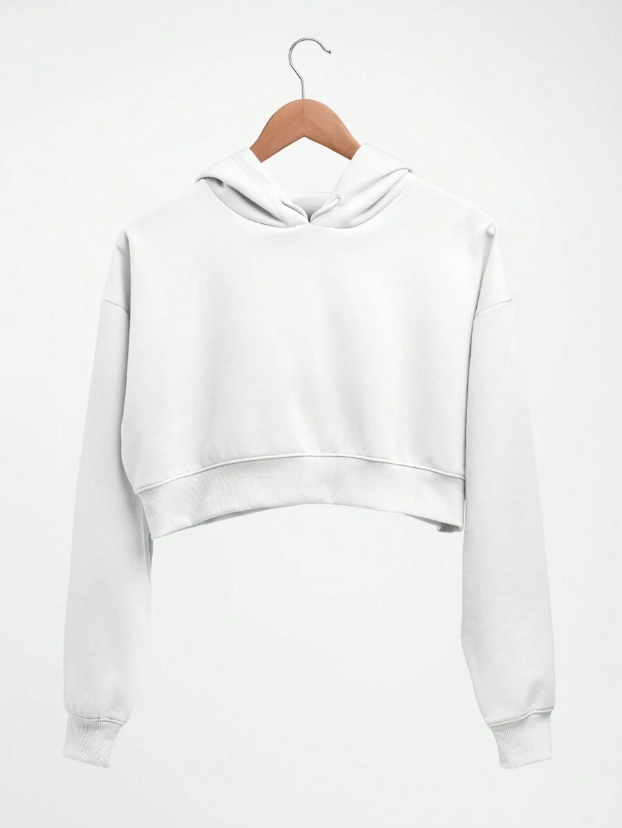 Cropped Sweatshirt Comfortable Quality - 白色 - 查看 1