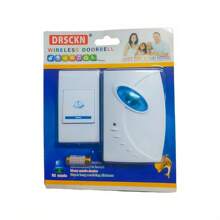 Timbre inalámbrico multifuncional: elegante, confiable y fácil de instalar, ideal para diferentes espacios. Con un diseño moderno y compacto, este timbre es perfecto para casas, oficinas, hospitales y jardines. - Azul y blanco - Ver 2