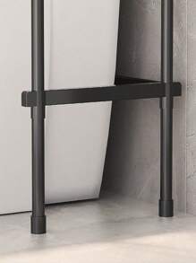 Estante de baño sobre el inodoro, estantería organizadora de toallas, mueble estante sanitario de 3 niveles para ahorrar espacio en el baño, estantería de baño ajustable y organizador de almacenamiento, estantería organizadora de baño sobre el inodoro para el hogar, 3 niveles de estantes impermeables y resistentes a la oxidación, decoración de baño de verano - Negro - Ver 5