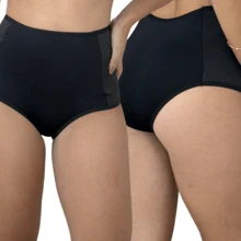 Kit 2 Cintas Calcinha Modeladora Alta Compressão Redutora de Medidas Pós Parto 18cm Não Marca