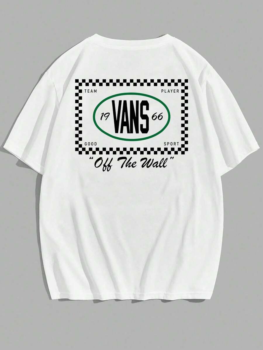 V4ns Team Player Unisex Men's Basic T-Shirt 100% Cotton Fabric Skater Streetwear Fashion - trắng - Xem 1