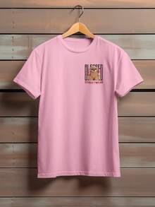 Men T-Shirts - 淺粉色 - 查看 2