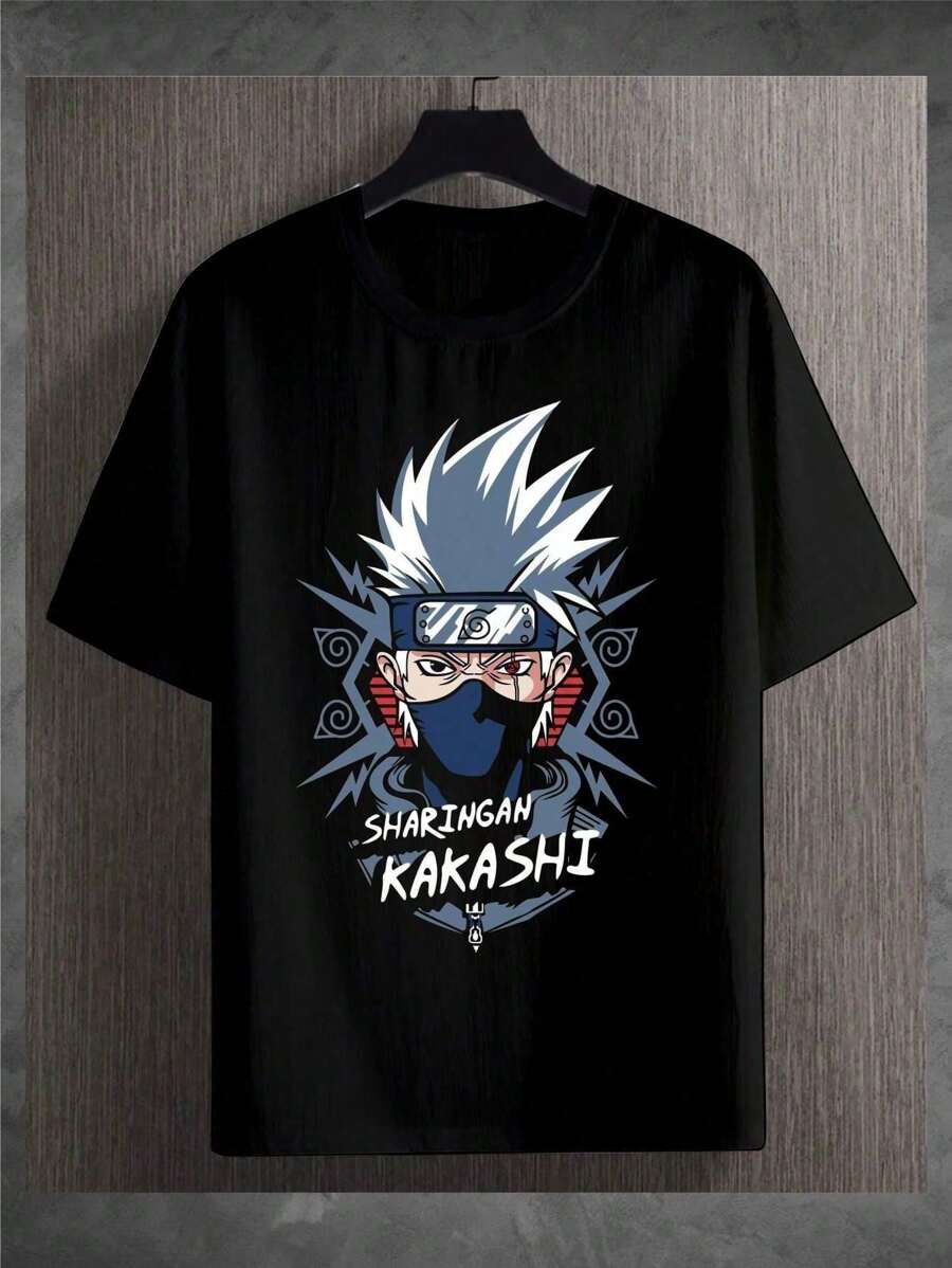 Camiseta jutsukaka shi anime unissex moda
