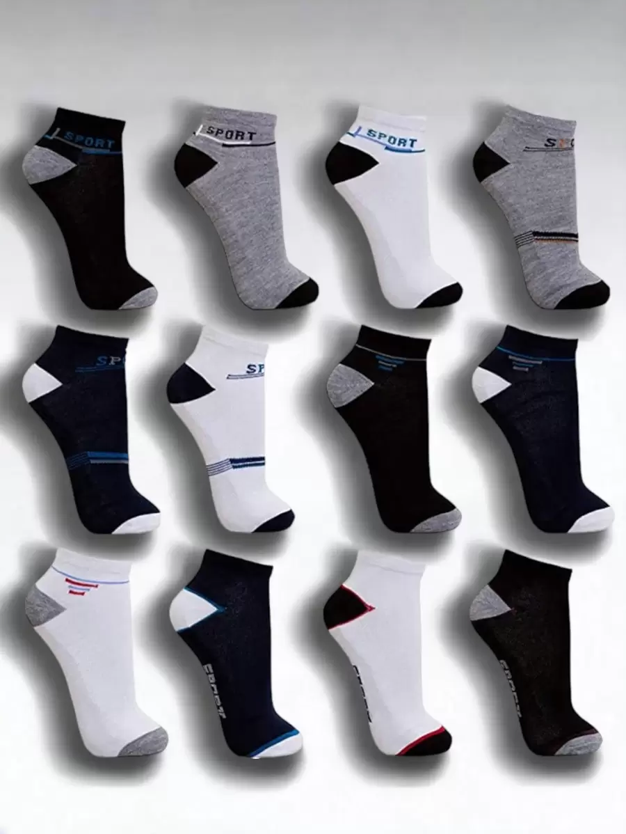 kit 12 par meia masculina bom qualidade ótimo valor cano curto