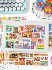 1 卷日式可爱卡通模切装饰胶带，怀旧风格，文具 DIY 和纸胶带，返校 - 查看 3