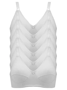 Non-Padded Bra Kit With Wide Straps | Single, Smooth, Non-Padded Comfort | Strap Adjustment And Support | 5 UNITS, 3 UNITS And 1 UNITS! - 彩色 - 查看 5