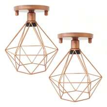 Kit 2 Chandeliers Italia Pendant Vintage Retro Perfect For Your Home - 藕粉色 - 查看 1