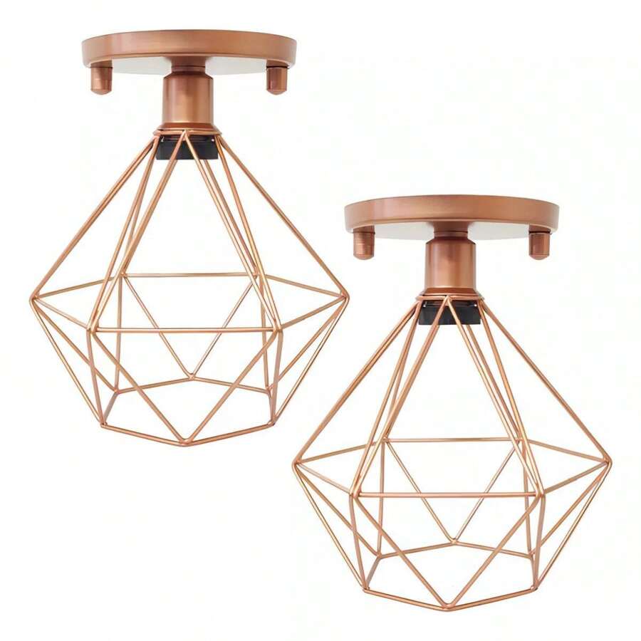 Kit 2 Chandeliers Italia Pendant Vintage Retro Perfect For Your Home - 藕粉色 - 查看 1