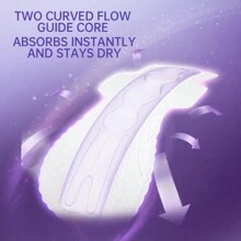 FREEMORE 24 pièces/36 pièces FREEMORE Serviette hygiénique confortable pour une utilisation prolongée la nuit, 360 mm/430 mm, ultra-mince, douce et respirante, exercice sans souci