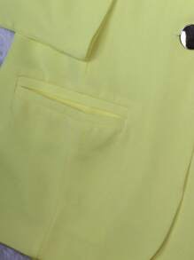 Women's Tailored Blazer - Yellow - View 2