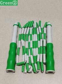 1pc Adjustable Bamboo Segment Jump Rope, Colorful Skipping Rope For Beginners, Fitness Exercise Speed Jumping Rope With Signature Space