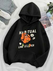 Habitual Line Stepper - Fist With Unity Ring Big Size Women Hoodie (Chappelle's Show Comedy  Funny Humor For Ladies) - Black - View 1
